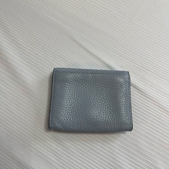 Michael Kors Mini Compact Blue Leather Card Wallet - Picture 4 of 9